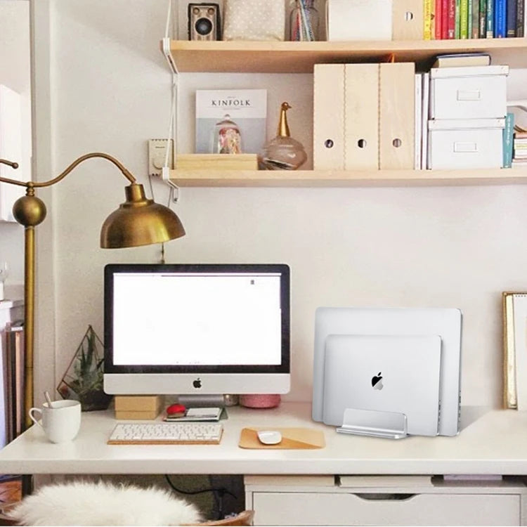 💻📐 Vertical Aluminum Laptop Stand – Adjustable Portable Holder