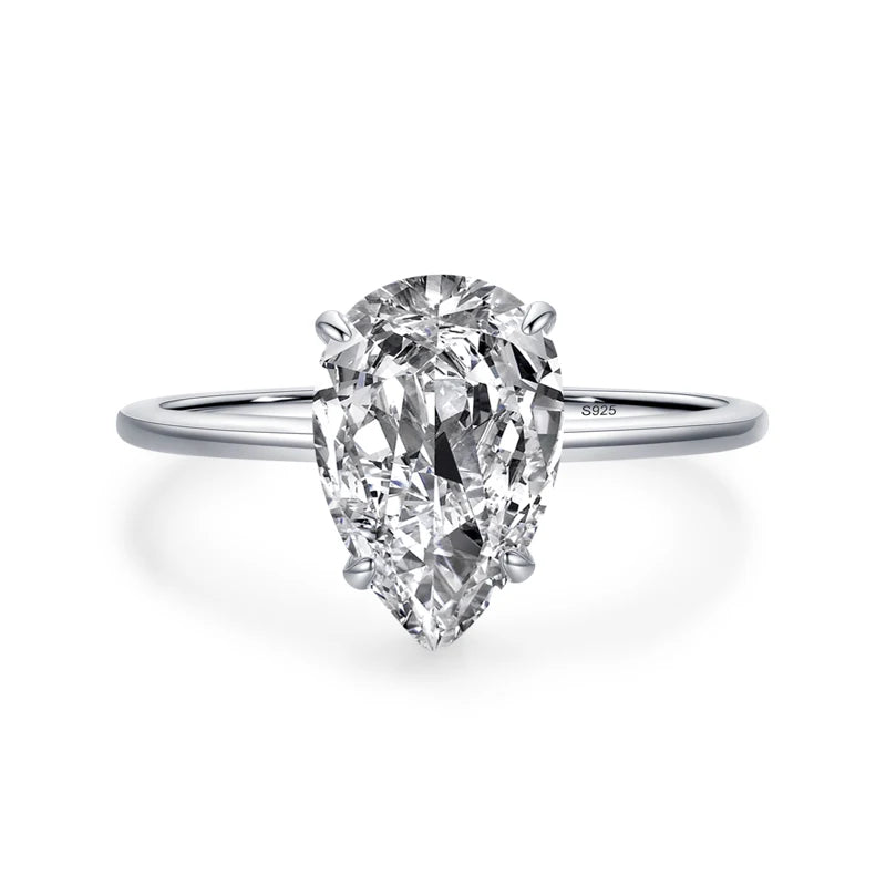 💎✨ Ailmay Luxury Clear CZ Ring – Solid 925 Sterling Silver