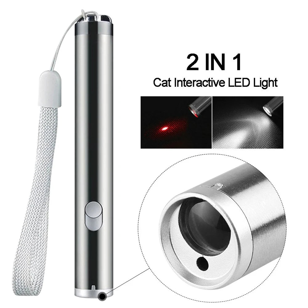 🔴🐾 Battery Laser Pointer Cat & Dog Toy – Safe Indoor Outdoor Fun