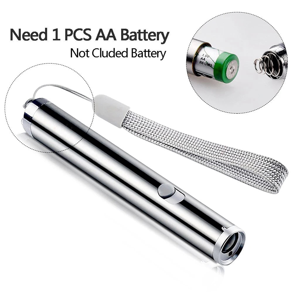 🔴🐾 Battery Laser Pointer Cat & Dog Toy – Safe Indoor Outdoor Fun