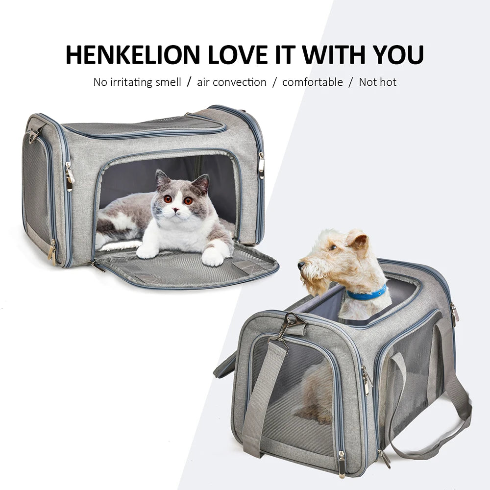 Soft Pet Carrier Backpack – Small Dog & Cat Travel Bag