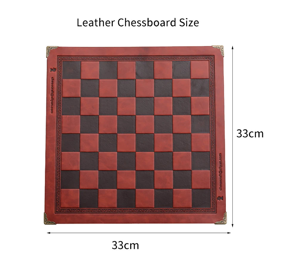 Role Theme Historical Chess Set ♟️ | Hand‑Painted Resin Pieces & Embossed Leather Board 🪄 | 32‑Piece Collector’s Gift Set 🎁 | Premium Strategy Game for Home & Display