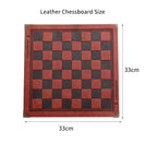 Role Theme Historical Chess Set ♟️ | Hand‑Painted Resin Pieces & Embossed Leather Board 🪄 | 32‑Piece Collector’s Gift Set 🎁 | Premium Strategy Game for Home & Display