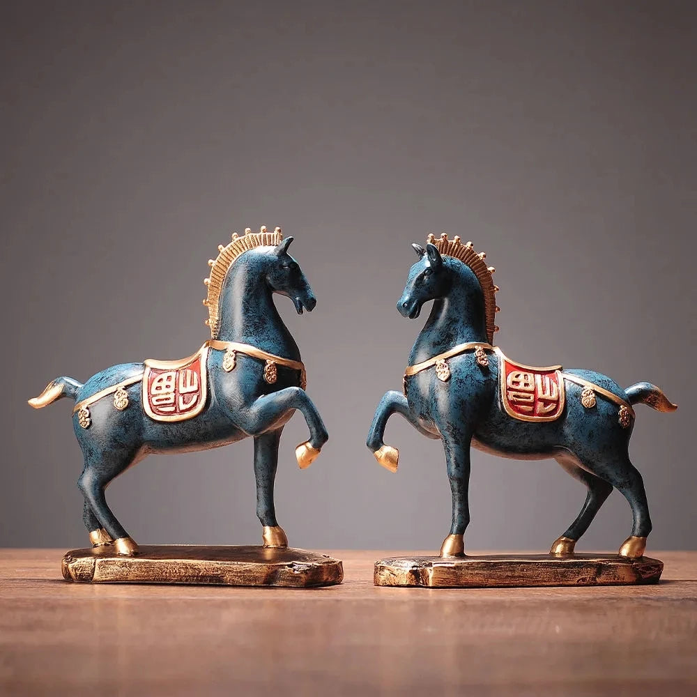 🐎✨ Horse of Success Feng Shui Ornament 💛 | Lucky Get-Rich Blessing Home Décor 🏡 | Living Room & TV Cabinet Display Housewarming Gift