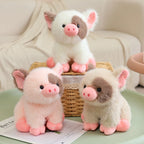 🐷💞 Stuffed Animal Comforting Companion – Ultra Soft Farm Animal Plush Toy | 20cm Sitting Pig (3 Assorted)