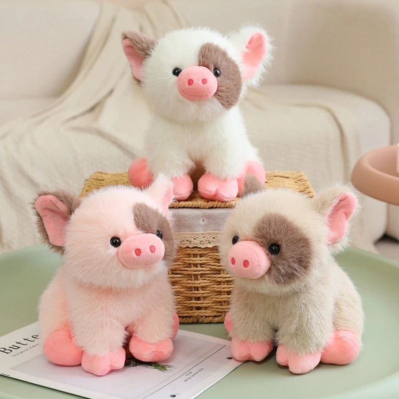🐷💞 Stuffed Animal Comforting Companion – Ultra Soft Farm Animal Plush Toy | 20cm Sitting Pig (3 Assorted)