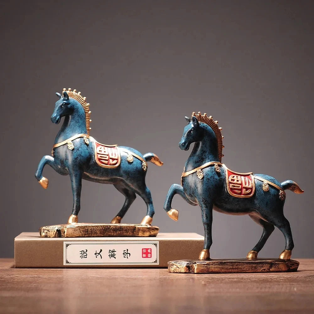 🐎✨ Horse of Success Feng Shui Ornament 💛 | Lucky Get-Rich Blessing Home Décor 🏡 | Living Room & TV Cabinet Display Housewarming Gift