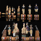 Role Theme Historical Chess Set ♟️ | Hand‑Painted Resin Pieces & Embossed Leather Board 🪄 | 32‑Piece Collector’s Gift Set 🎁 | Premium Strategy Game for Home & Display