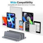 💻📐 Vertical Aluminum Laptop Stand – Adjustable Portable Holder