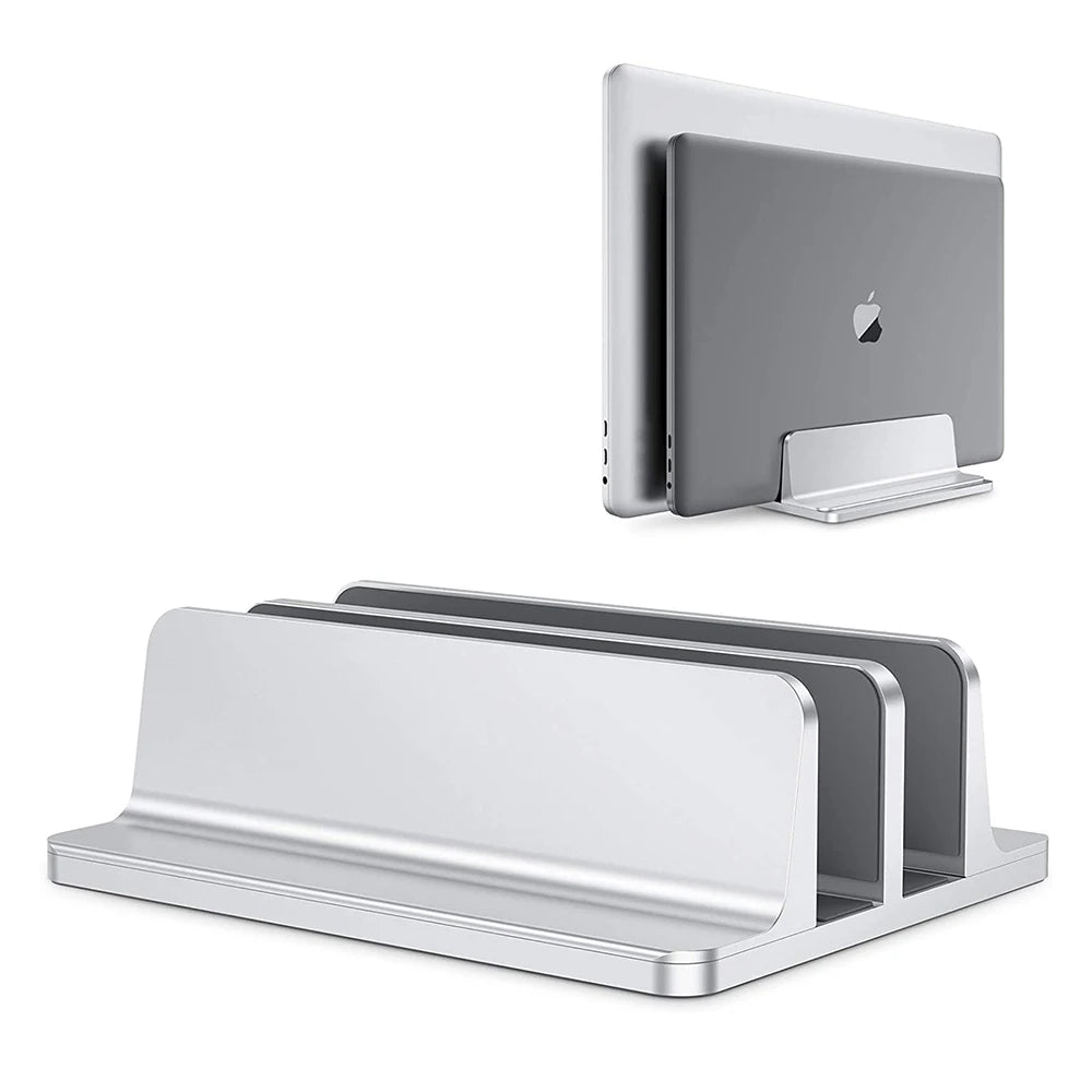 💻📐 Vertical Aluminum Laptop Stand – Adjustable Portable Holder