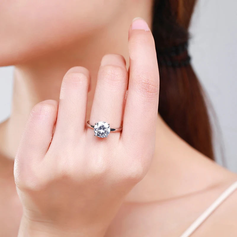 💎✨ Ailmay Luxury Clear CZ Ring – Solid 925 Sterling Silver