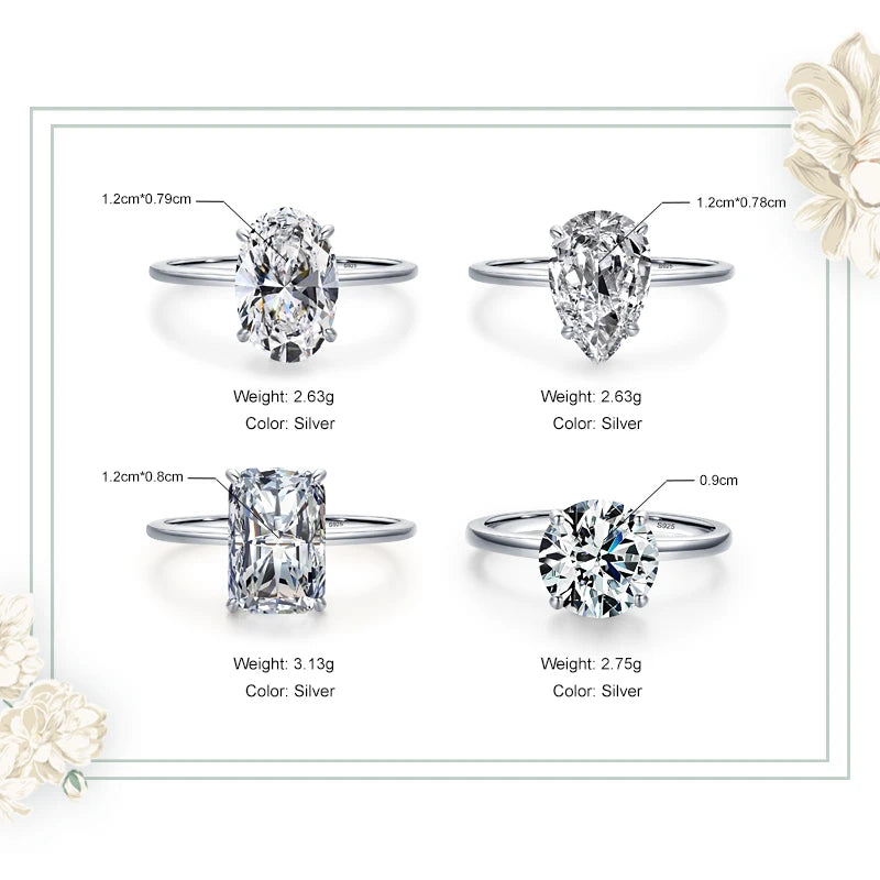 💎✨ Ailmay Luxury Clear CZ Ring – Solid 925 Sterling Silver