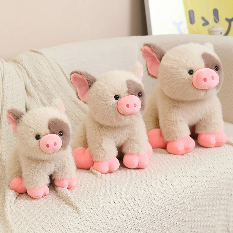 🐷💞 Stuffed Animal Comforting Companion – Ultra Soft Farm Animal Plush Toy | 20cm Sitting Pig (3 Assorted)