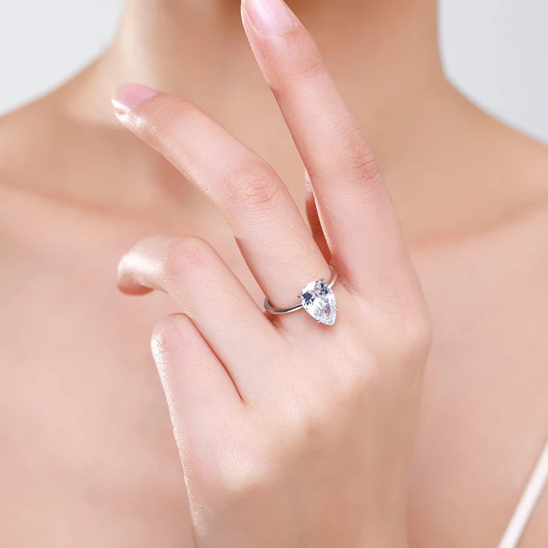 💎✨ Ailmay Luxury Clear CZ Ring – Solid 925 Sterling Silver