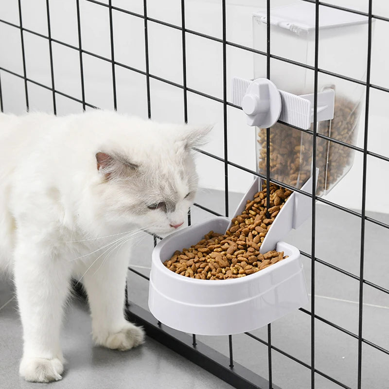 🐾🥣 Automatic Cage Hanging Pet Feeder & Water Dispenser