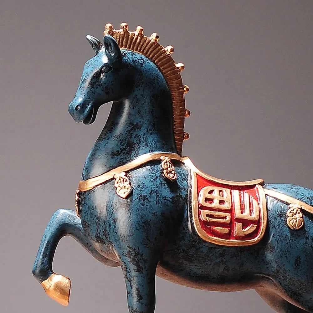 🐎✨ Horse of Success Feng Shui Ornament 💛 | Lucky Get-Rich Blessing Home Décor 🏡 | Living Room & TV Cabinet Display Housewarming Gift