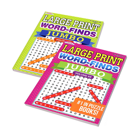 Puzzles Book | KAPPA Jumbo Large Print Word Finds Paperback | 2-Titles