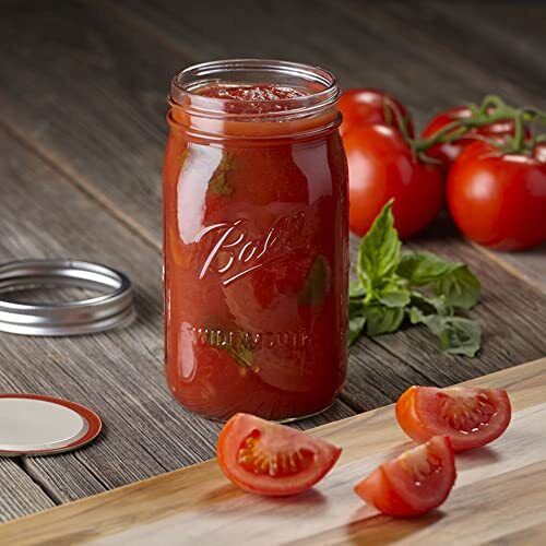 Wide Mouth Mason Jars 32 ounces with Airtight Lids & Bands | 4-Pack