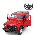 Red 1:14 RC Land Rover Defender off-road toy car