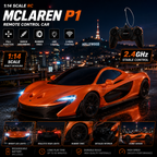 Orange 1:24 RC McLaren P1 remote control sports car