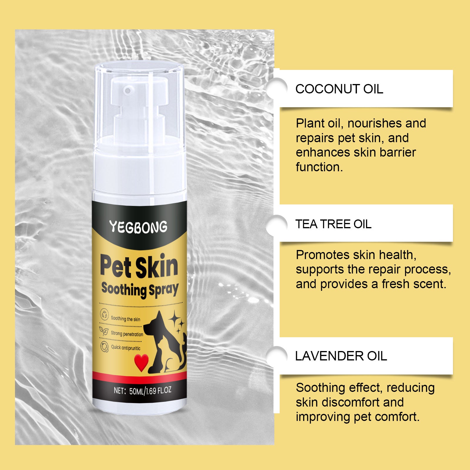 Pet Skin Care Spray – Flea & Lice Relief for Dogs & Cats