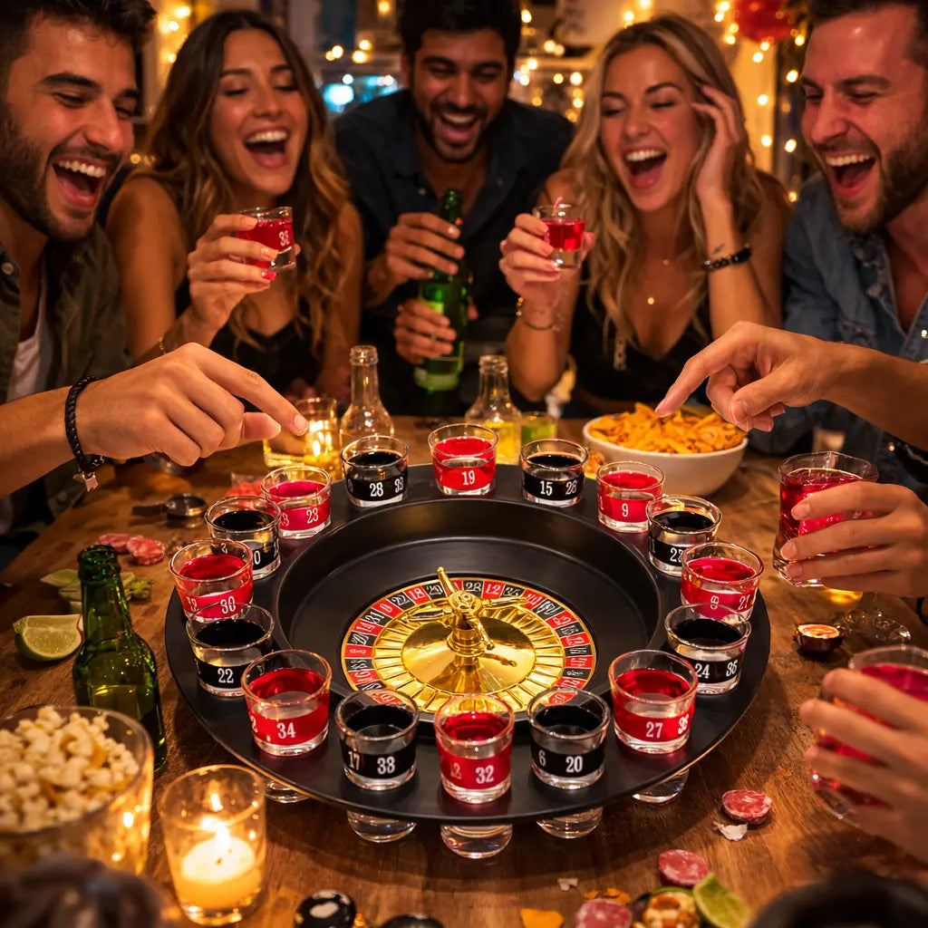 🎯 Shot Roulette Game – Adult Party Drinking Game with Spinner & Shots 🍹 G8Central
