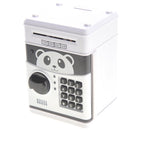 Cartoon panda electronic password protected piggy coin bank for kids