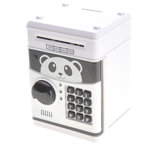 Cartoon panda electronic password protected piggy coin bank for kids