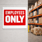 Employees Only Sign 9x12 12x16 – Staff Only Business Door Sign for Office, Restaurant, Store