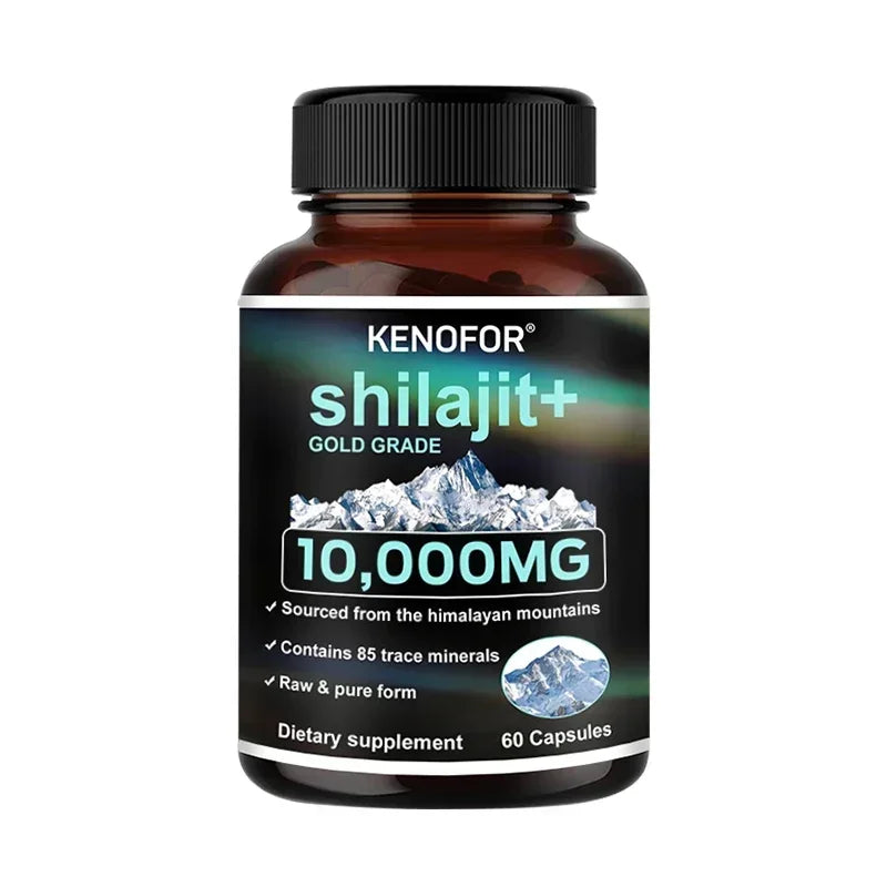 Himalayan Shilajit Capsules – Natural Mineral & Fulvic Acid Supplement | 30/60/120 Count