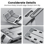 💻🔧 Aluminum Alloy Adjustable Foldable Laptop Stand – Portable Cooling Holder