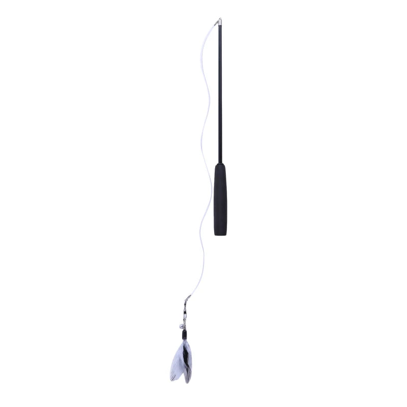 🎣🐾 Telescopic Cat Teaser Wand – 3-Section Fishing Pole Stick