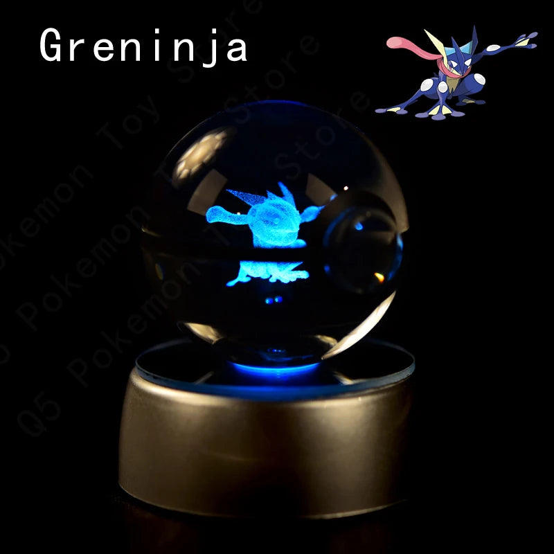 Pokémon Crystal Ball 3D Night Light – Mewtwo, Pikachu & Gengar