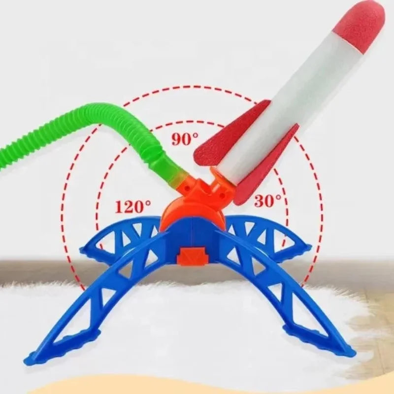 Air Power :d Roket Kids Outdoor Rocket Foot Pump Launcher – Air-Powered Jump Rocket Toy ...