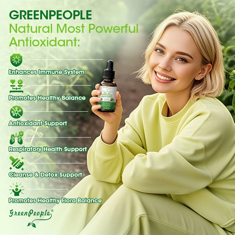 2 fl oz Organic Oregano Oil Drops with Black Seed & Vitamin E | Vegan, Sugar‑Free, Non‑GMO Wellness Blend 🌿