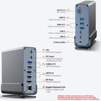 💻🔗 15-in-1 Type-C Docking Station – 4K@60Hz HDMI & DisplayPort Hub