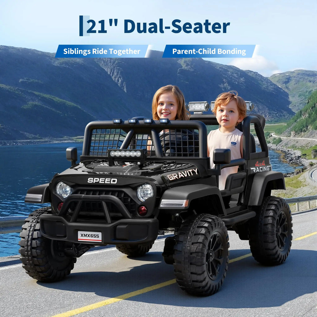 🚙 24V Kids Electric Off-Road Ride-On Car – 2-Seater 4WD Ride On Truck with Parent Remote Control for Boys & Girls Ages 3-8