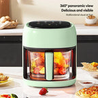 🍟✨ 4.5L Smart Electric Air Fryer | Oil-Free 360° Convection Baking Oven 🔥 | Automatic Household Air Fryer with Visible Window (EU 220V)
