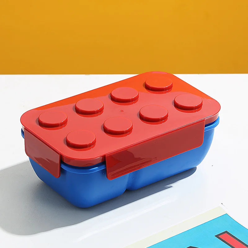 🧱🍱 Creative Sealed Lunch Box | Color Building Blocks Bento Box 🎨 | Portable Kids Lunch Box for School, Picnic & Fruit Salad