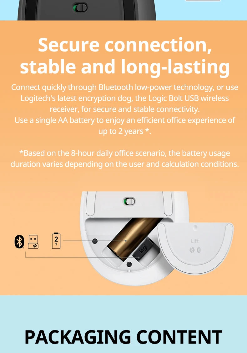 🖱️💜 Logitech Lift Vertical Ergonomic Wireless Mouse – Silent Click Dual Mode