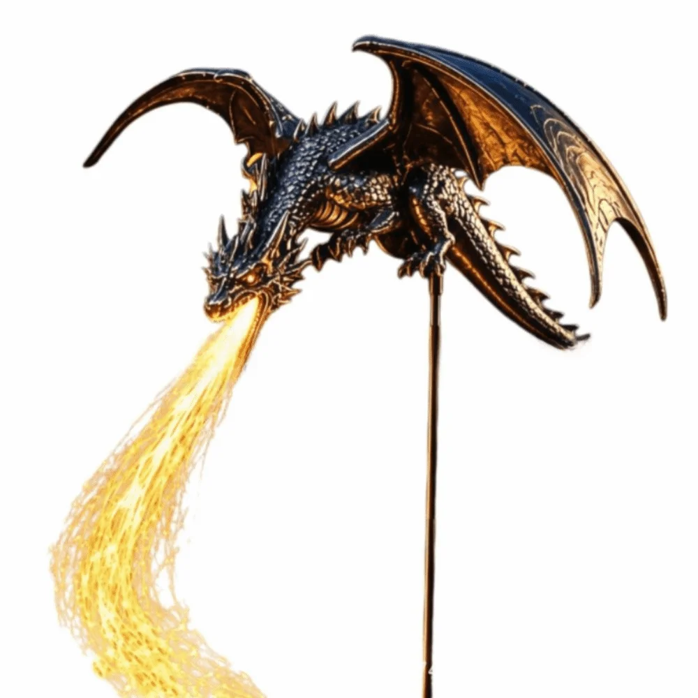 Solar Dragon Fire Garden Light – Waterproof Resin Landscape Décor