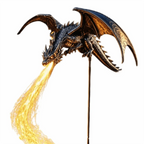 Solar Dragon Fire Garden Light – Waterproof Resin Landscape Décor