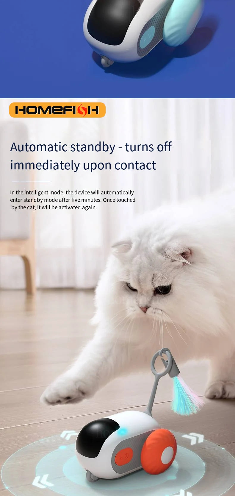 🐱🚗 Smart Cat Car Toy 🐾✨ | 2-Mode Automatic Moving & Remote Controlled Car 🎮 | Interactive Training Toy for Cats & Dogs 🐶💖