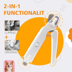✂️🐶🐱 Quiet Pet Nail Grinder with Dual LED Lights