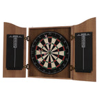 🎯 Wall‑Mounted MDF Dartboard Cabinet Set for Adults | Premium Sisal Dart Board with Scoreboards, Storage & Modern Brown Cabinet | Home, Bedroom, Bar Game Room Decor ⭐