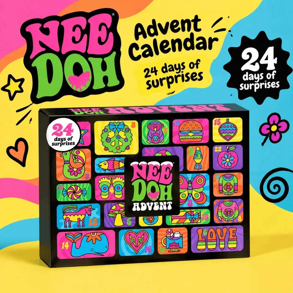 NeeDoh holiday surprise blind box calendar with 3D PVC fidget toys