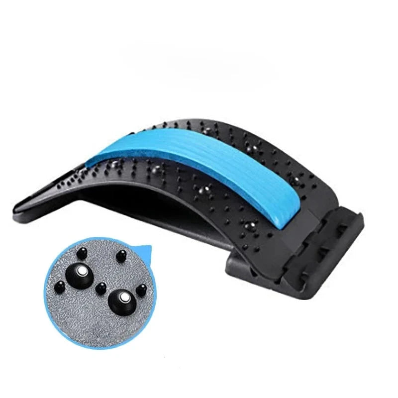 Multi-Level Back Stretcher – Adjustable Lumbar & Cervical Spine Support Massager for Pain Relief💆‍♂️🌈