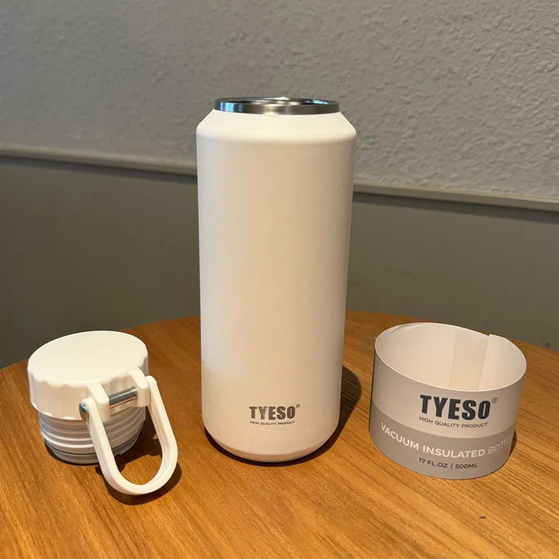 TYESO Large Capacity Insulated Water Bottle – Portable Handle Sport Travel Mug 💧✨