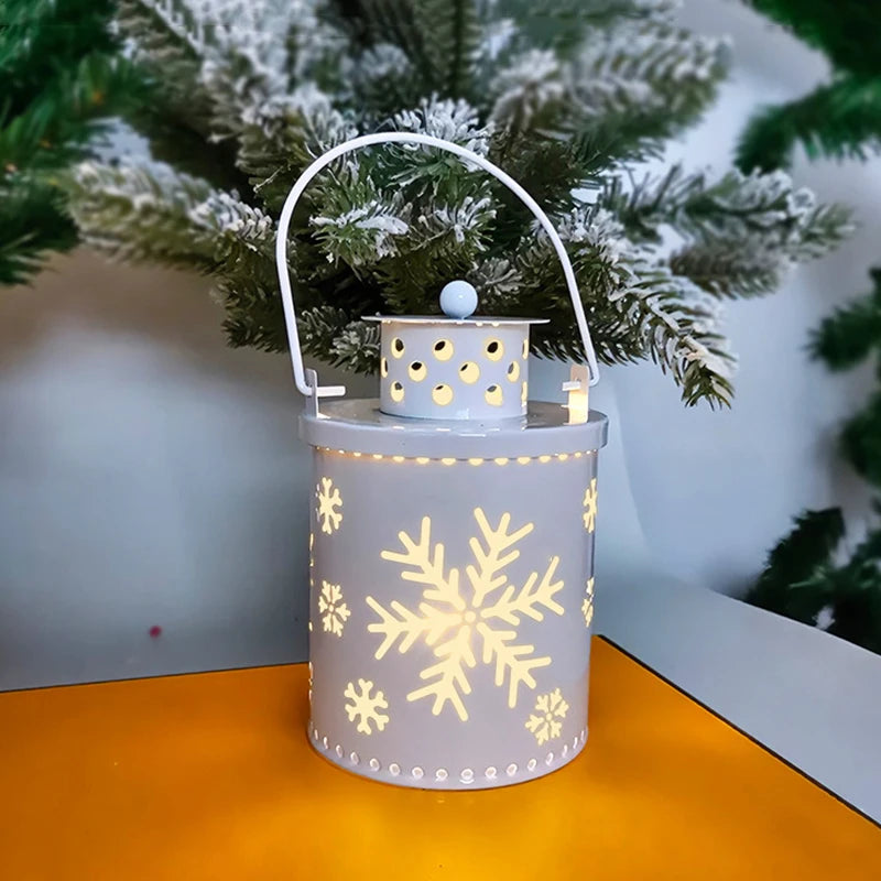 Vintage Christmas Lantern – LED Hanging Holiday Décor