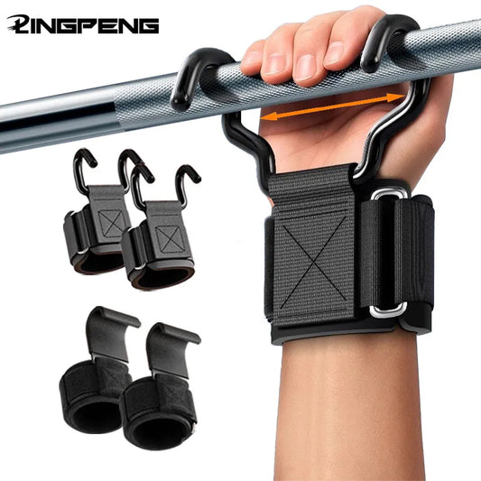 🏋️ Weight Lifting Hook Grips with Wrist Wraps – Heavy Duty Lifting Straps for Deadlifts, Pull-Ups & Strength Training 💪